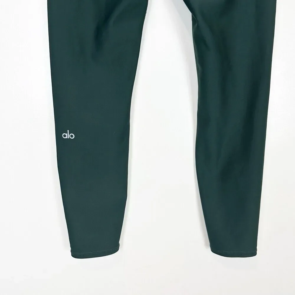 Alo Yoga 7/8 High-Waist Airlift Leggings Green Size M Sculpting Pilates Princess